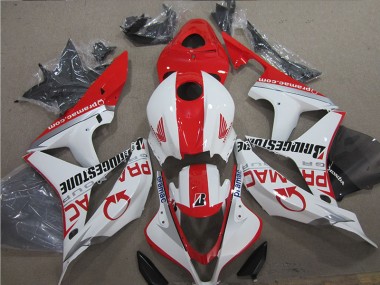 07-08 Red White CBR600RR Motorcycle Fairing