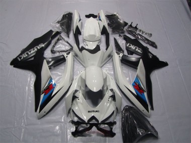 07-08 White Black GSXR 1000 Motorcycle Fairings