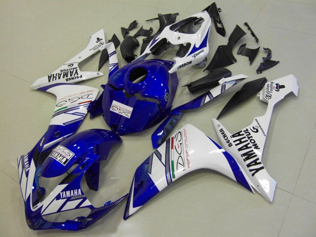 07-08 White Blue Tri Colour YZF R1 Motorcycle Fairings 07-08 White Blue Tri Colour YZF R1 Motorcycle Fairings