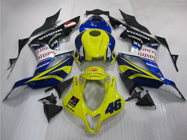 07-08 Yellow Blue 46 CBR600RR Motorcycle Fairings 07-08 Yellow Blue 46 CBR600RR Motorcycle Fairings