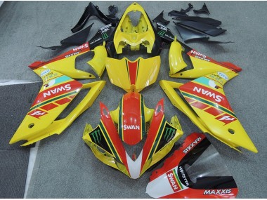 07-08 Yellow Red Swan YZF R1 Motorcycle Fairings
