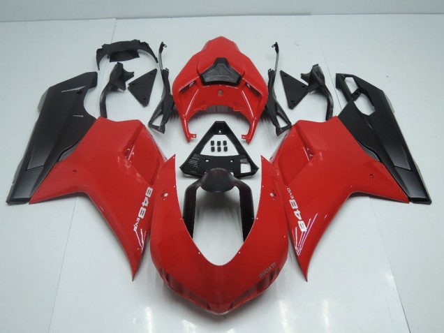 07-14 OEM Style Red with Matte Black Side Ducati 848 1098 1198 Motorcycle Fairings 07-14 OEM Style Red with Matte Black Side Ducati 848 1098 1198 Motorcycle Fairings