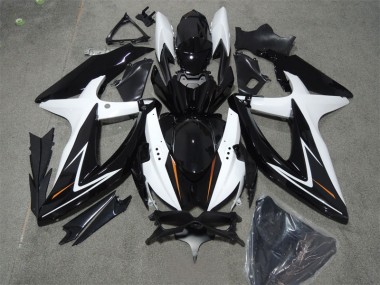 08-10 Black White GSXR 600 Motorcycle Fairings