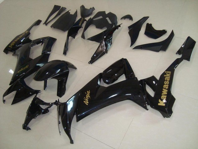 08-10 Glossy Black with Gold Sticker ZX10R Motorcycle Fairings