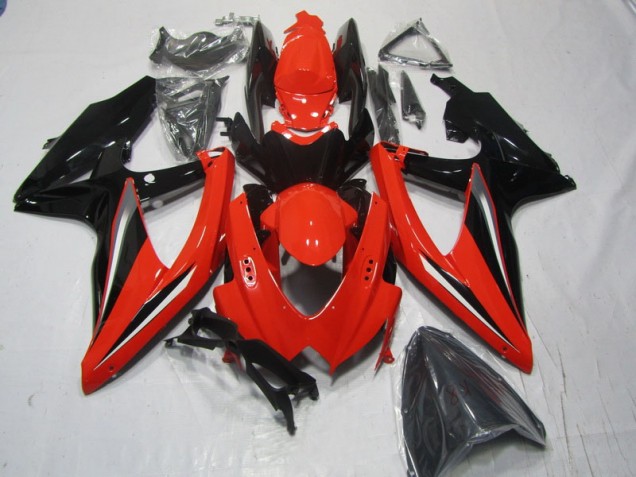 08-10 Red Black GSXR 600 Motorcycle Fairings 08-10 Red Black GSXR 600 Motorcycle Fairings