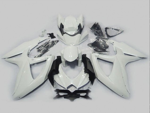 08-10 White GSXR 750 Motorcycle Fairings 08-10 White GSXR 750 Motorcycle Fairings