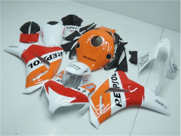 08-11 Orange White Red Repsol CBR1000RR Motorcycle Fairings