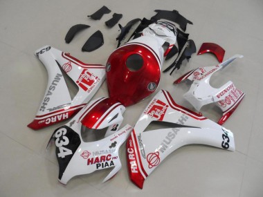 08-11 White Red HARC Pro PIAA 634 CBR1000RR Motorcycle Fairing