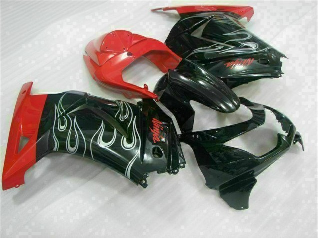 08-12 Black Red Ninja EX250 Motorcycle Fairings