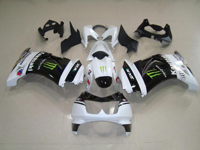 08-12 Black White Monster ZX250R Motorcycle Fairings 08-12 Black White Monster ZX250R Motorcycle Fairings