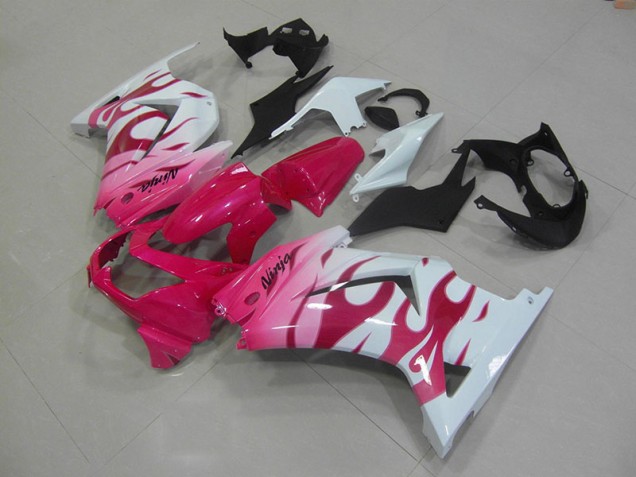 08-12 Pink White ZX250R Motorcycle Fairings 08-12 Pink White ZX250R Motorcycle Fairings