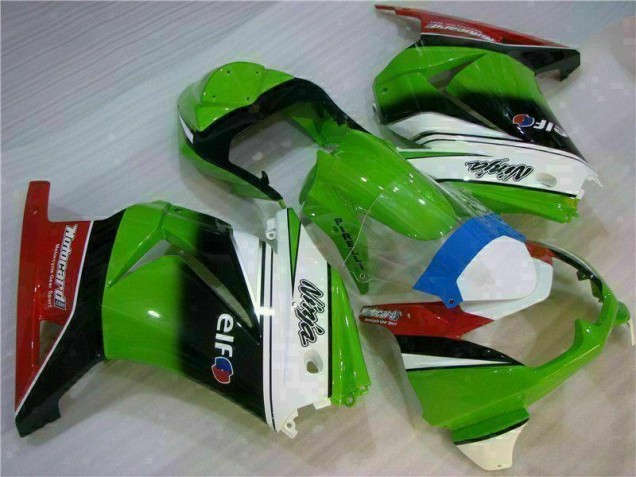 08-12 White Green Black Ninja EX250 Motorcycle Fairings 08-12 White Green Black Ninja EX250 Motorcycle Fairings
