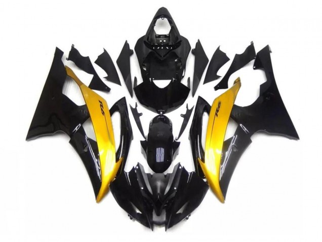 08-16 Black Gold YZF R6 Motorcycle Fairings 08-16 Black Gold YZF R6 Motorcycle Fairings