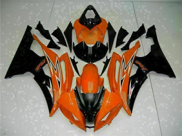 08-16 Orange Black YZF R6 Motorcycle Fairings 08-16 Orange Black YZF R6 Motorcycle Fairings
