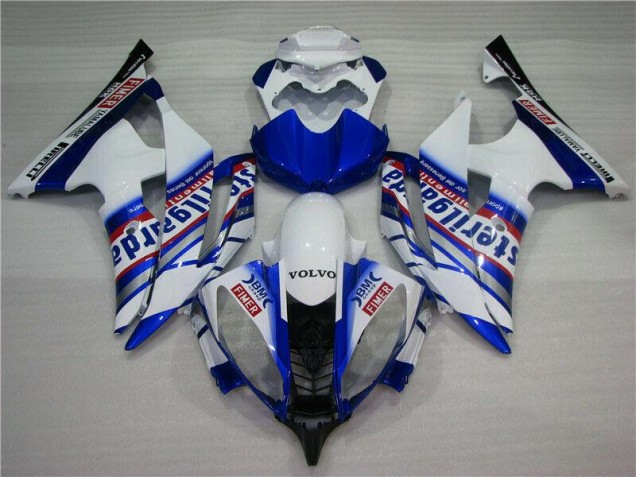 08-16 White Blue Sterilgarda Volvo YZF R6 Motorcycle Fairings 08-16 White Blue Sterilgarda Volvo YZF R6 Motorcycle Fairings