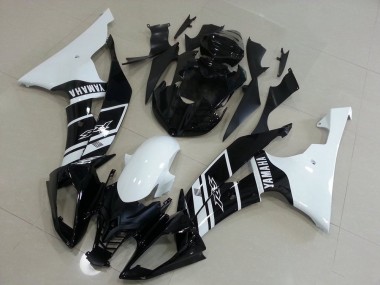 08-16 White and Black YZF R6 Motorcycle Fairings