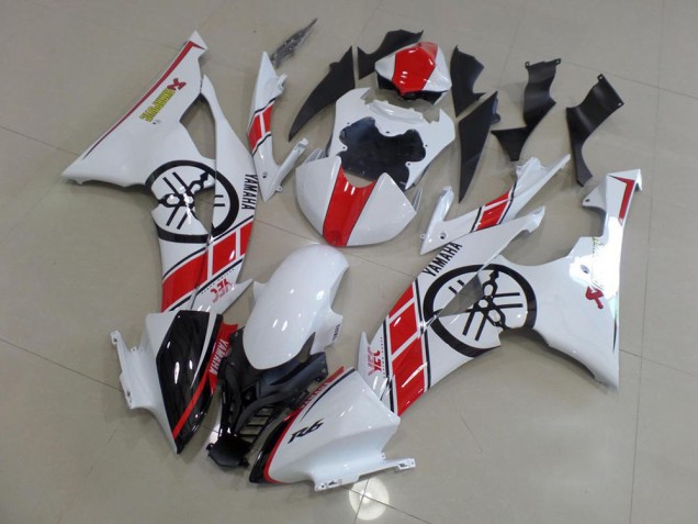 08-16 White with Big Yamaha Logo YZF R6 Motorcycle Fairings 08-16 White with Big Yamaha Logo YZF R6 Motorcycle Fairings