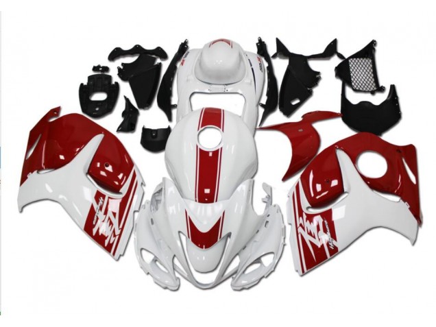 08-19 White Red GSXR 1300 Hayabusa Motorcycle Fairing 08-19 White Red GSXR 1300 Hayabusa Motorcycle Fairing