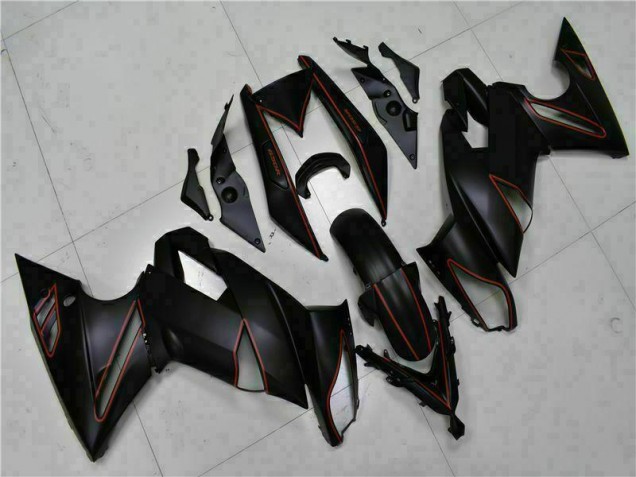 09-11 Black Red EX650 Motorcycle Fairings 09-11 Black Red EX650 Motorcycle Fairings