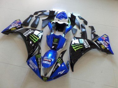09-11 Blue Black Monster YZF R1 Motorcycle Fairing