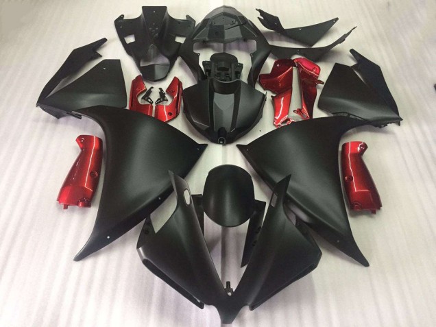 09-11 Matte Black Glossy Red YZF R1 Motorcycle Fairings 09-11 Matte Black Glossy Red YZF R1 Motorcycle Fairings