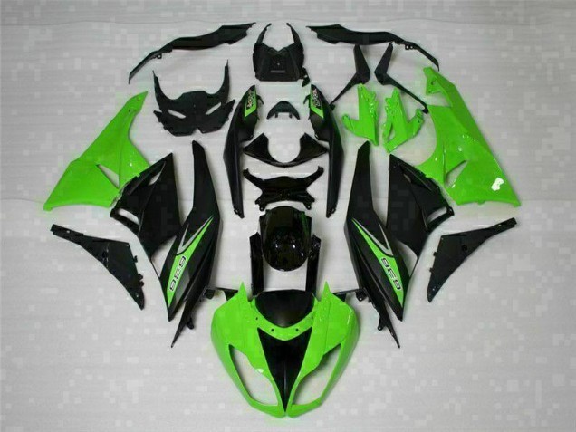 09-12 Black Green 636 ZX6R Motorcycle Fairings 09-12 Black Green 636 ZX6R Motorcycle Fairings