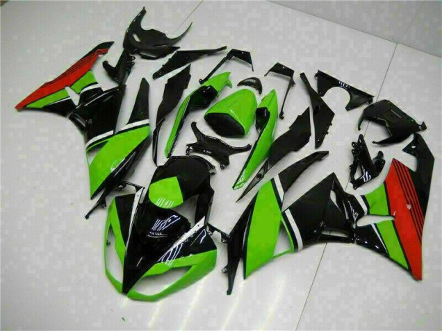 09-12 Black Green Red ZX6R Motorcycle Fairings 09-12 Black Green Red ZX6R Motorcycle Fairings