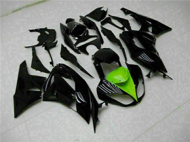 09-12 Black Green ZX6R Full Motorcycle Fairing Kits 09-12 Black Green ZX6R Full Motorcycle Fairing Kits