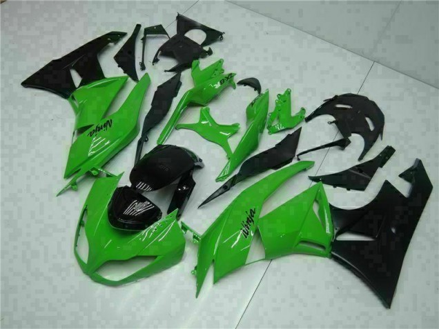 09-12 Black Green ZX6R Motorcycle Fairings