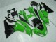 09-12 Black Green ZX6R Motorcycle Fairings