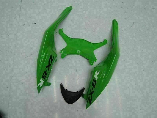 09-12 Black Green ZX6R Motorcycle Fairings
