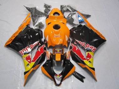 09-12 Black Orange Red Bull CBR600RR Motorcycle Fairing
