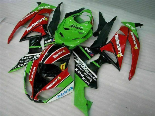 09-12 Black Red Green Motocard ZX6R Motorcycle Fairings 09-12 Black Red Green Motocard ZX6R Motorcycle Fairings