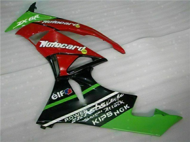 09-12 Black Red Green Motocard ZX6R Motorcycle Fairings 09-12 Black Red Green Motocard ZX6R Motorcycle Fairings