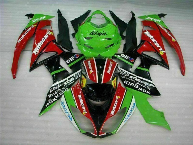 09-12 Black Red Green Motocard ZX6R Motorcycle Fairings 09-12 Black Red Green Motocard ZX6R Motorcycle Fairings