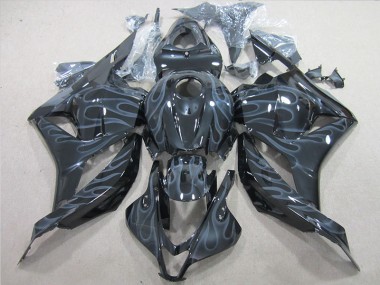 09-12 Black Silver Flame CBR600RR Motorcycle Fairing