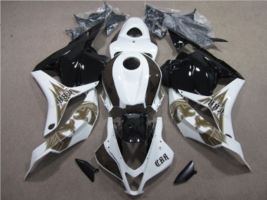 09-12 Black White CBR600RR Motorcycle Fairings