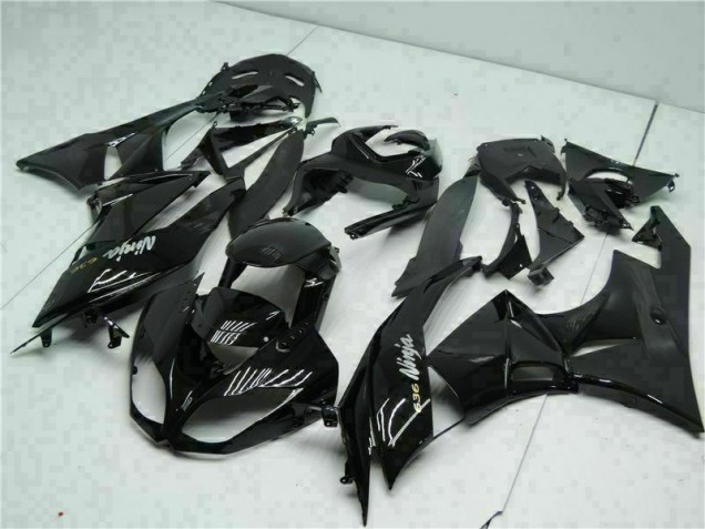 09-12 Black White Ninja 636 ZX6R Motorcycle Fairings