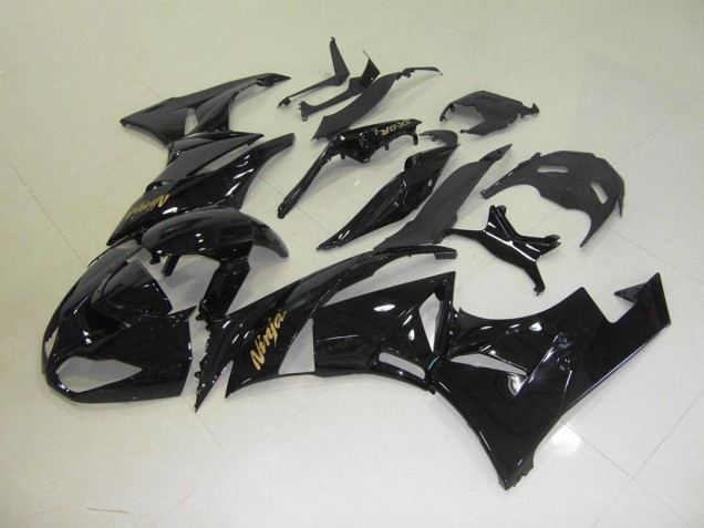 09-12 Black with Gold Sticker ZX6R Motorcycle Fairings 09-12 Black with Gold Sticker ZX6R Motorcycle Fairings