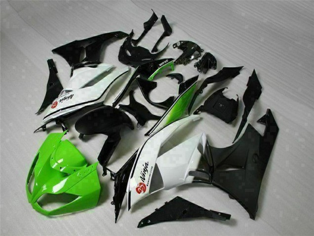 09-12 Green Black White 25 ZX6R Motorcycle Fairings 09-12 Green Black White 25 ZX6R Motorcycle Fairings