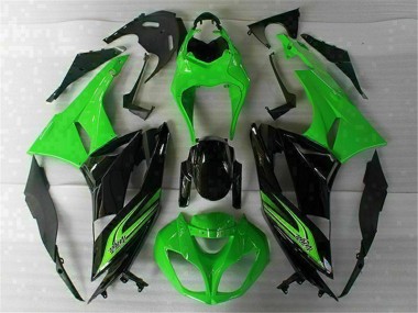 09-12 Green Black ZX6R Motorcycle Fairings