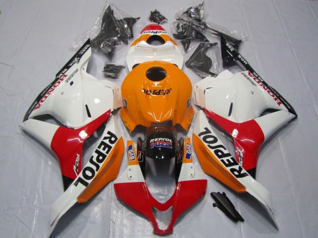 09-12 Orange Red White Repsol CBR600RR Motorcycle Fairings 09-12 Orange Red White Repsol CBR600RR Motorcycle Fairings