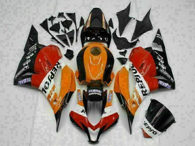 09-12 Orange Repsol CBR600RR Motorcycle Fairings 09-12 Orange Repsol CBR600RR Motorcycle Fairings