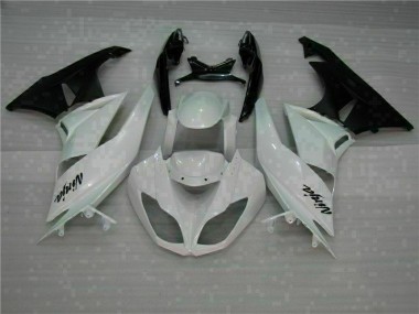 09-12 White Black ZX6R Motorcycle Fairing