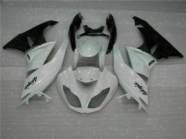 09-12 White Black ZX6R Motorcycle Fairing