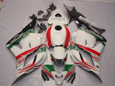 09-12 White Green Red CBR600RR Motorcycle Fairings
