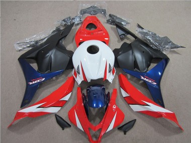 09-12 White Red Blue CBR600RR Motorcycle Fairings