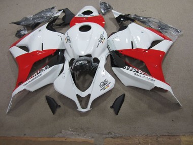 09-12 White Red CBR600RR Motorcycle Fairings