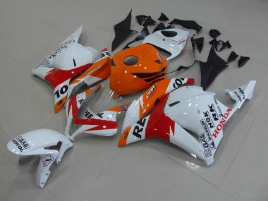 09-12 White Repsol CBR600RR Motorcycle Fairings