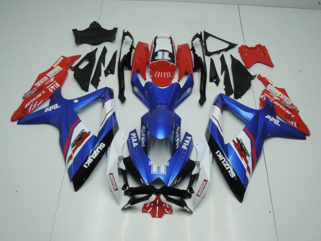 09-16 Blue and Red GSXR 1000 Motorcycle Fairings 09-16 Blue and Red GSXR 1000 Motorcycle Fairings